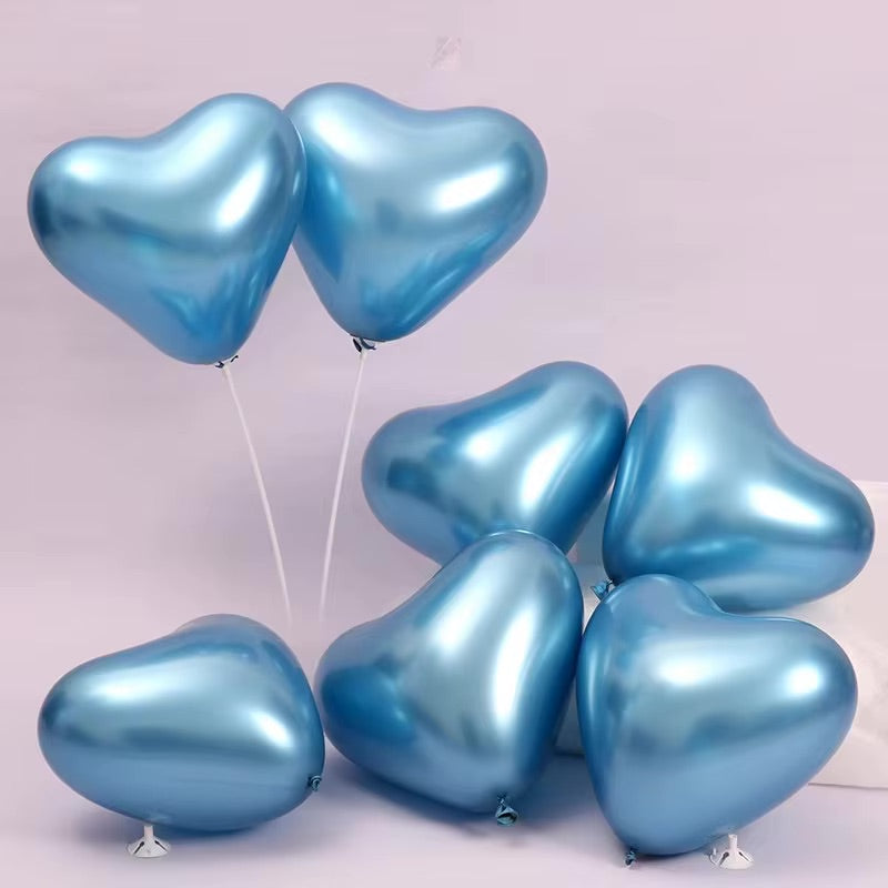 Metal Hjerte Latex ballon