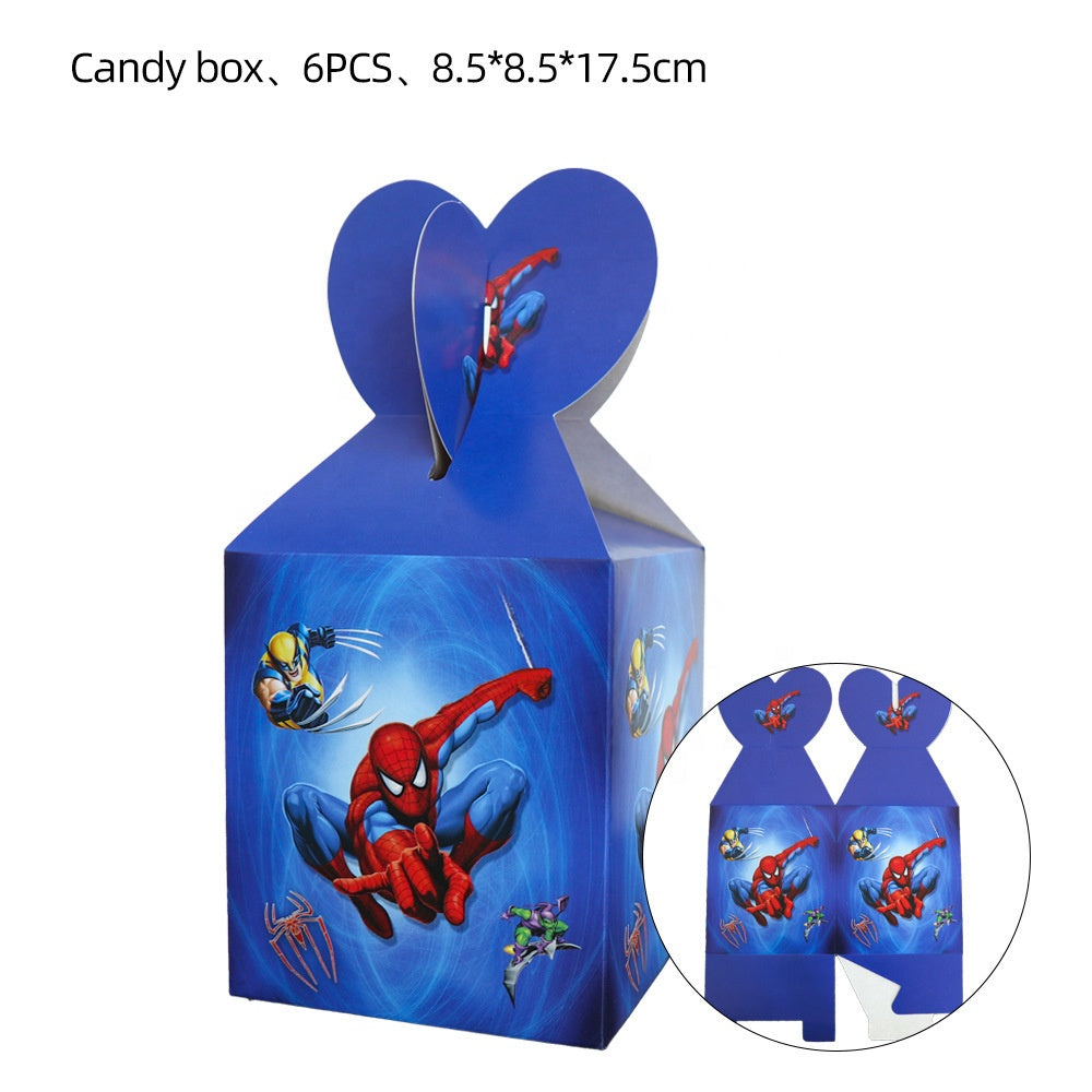 Spiderman gaveæsker 6 stk