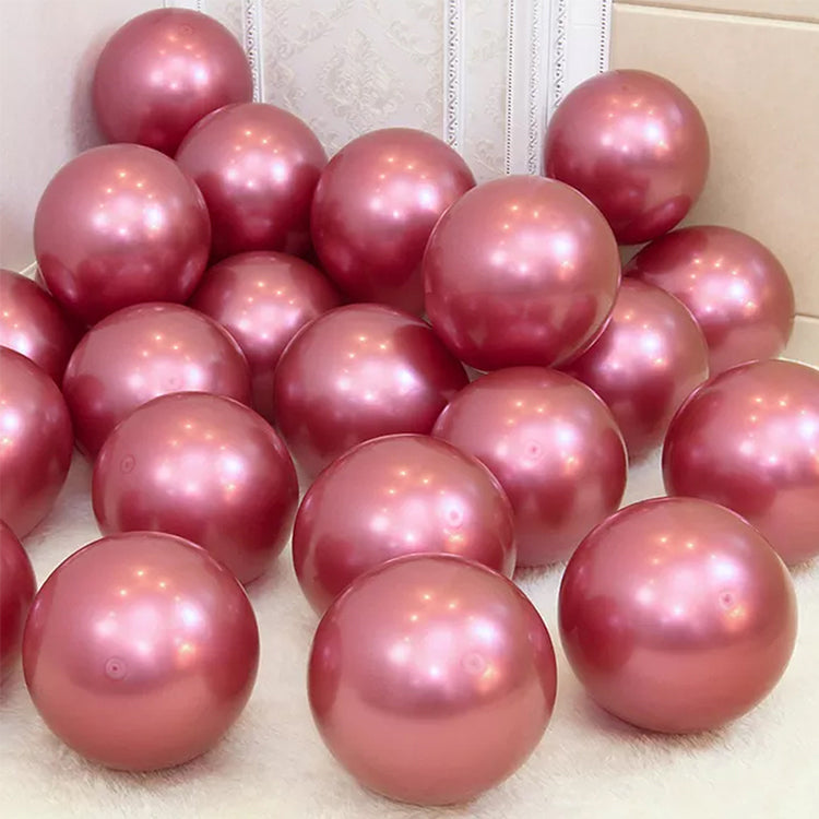 Latex metal balloner - 10 stk