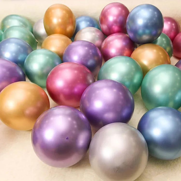 Latex metal balloner - 10 stk