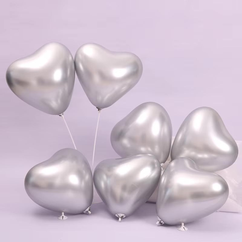 Metal Hjerte Latex ballon