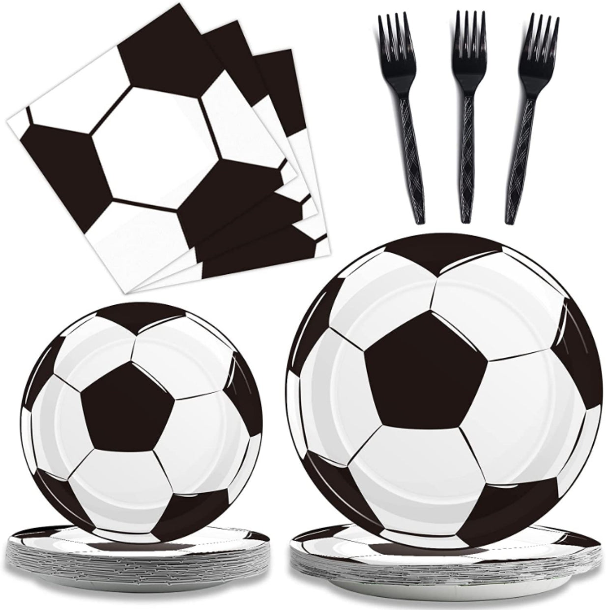 Fodbold Tallerkener 23 cm - 10 stk