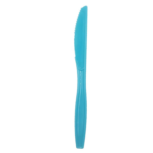 Blå plastik knive - 10 stk
