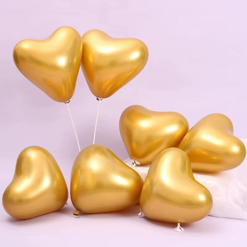 Metal Hjerte Latex ballon