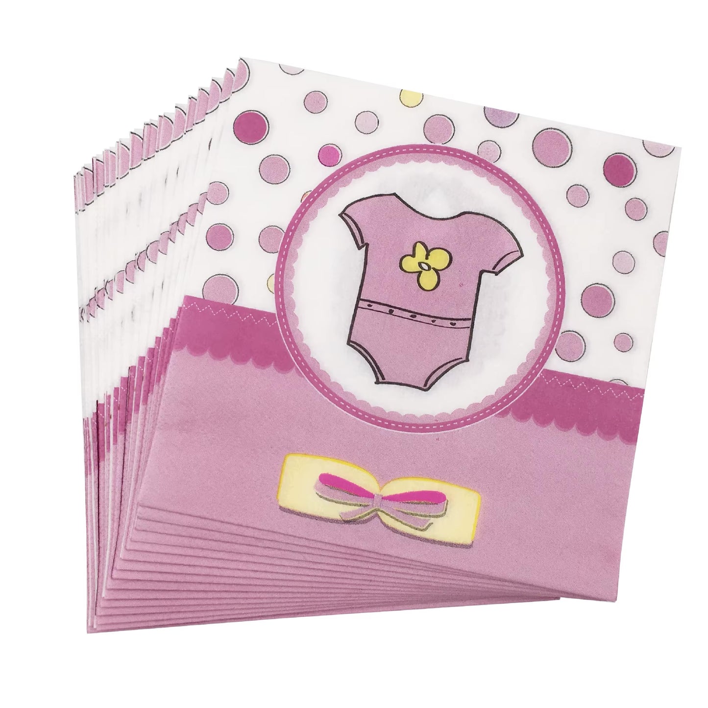 Pink it´s a girl servietter - 16 stk