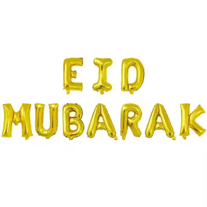 Eid Mubarak ballon banner sæt