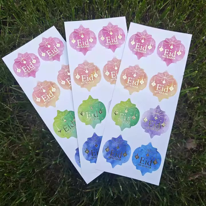 Eid mubarak stickers mix 8 stk