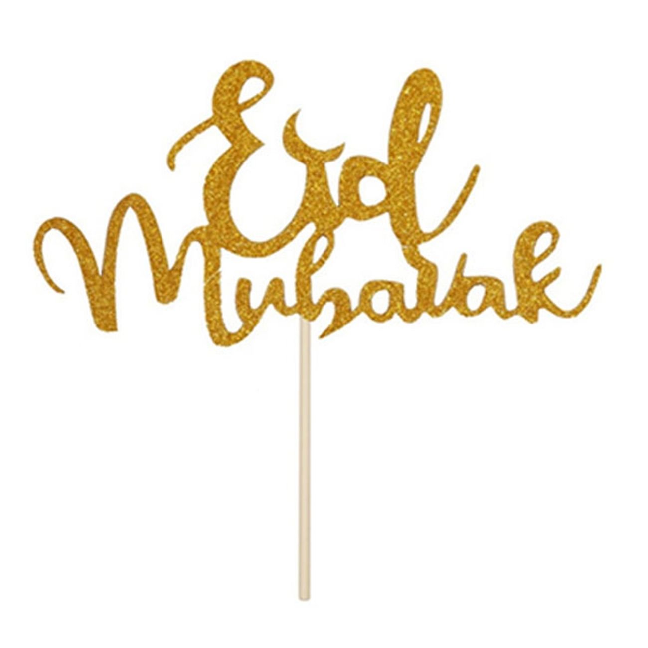 Eid mubarak cupcake topper guld 10 pr sæt