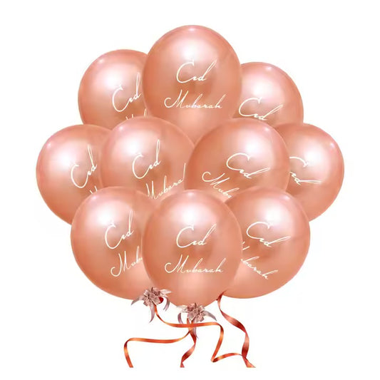 Eid Mubarak ballon Rose - 10 stk