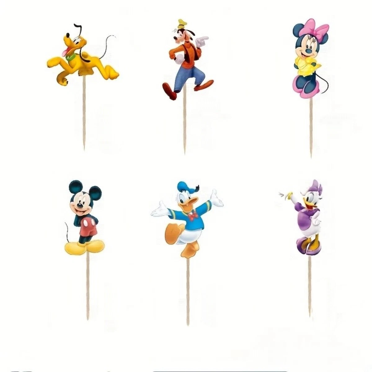 Mickey Mouse & Venner Cupcake Stikkers - 24 stk
