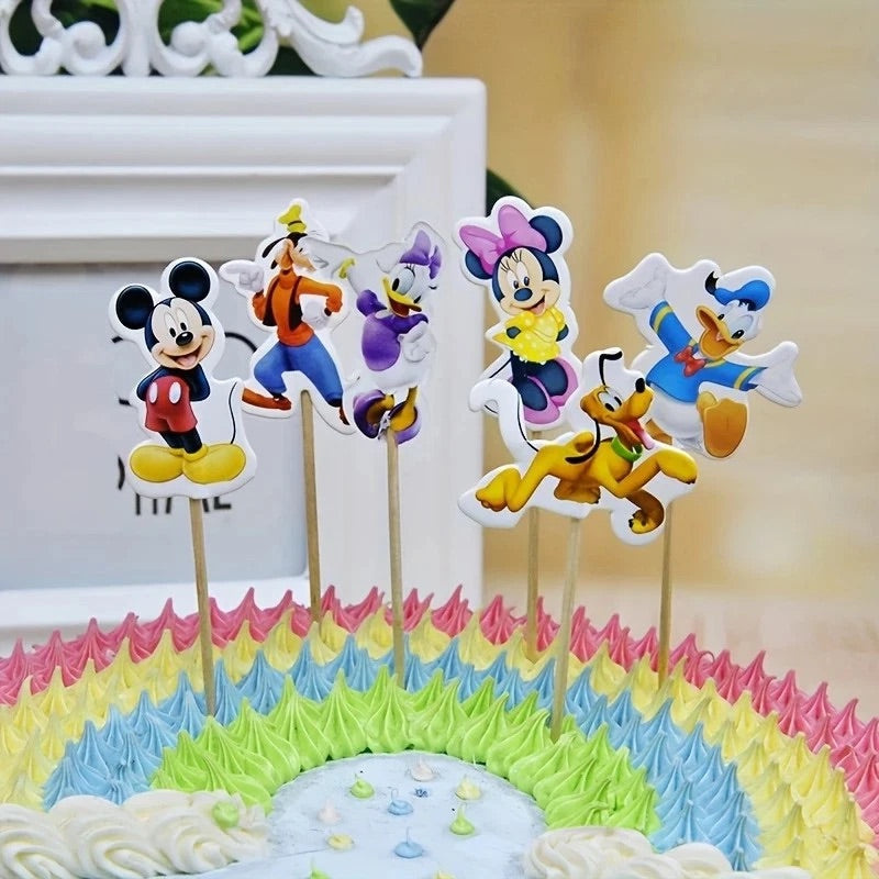 Mickey Mouse & Venner Cupcake Stikkers - 24 stk