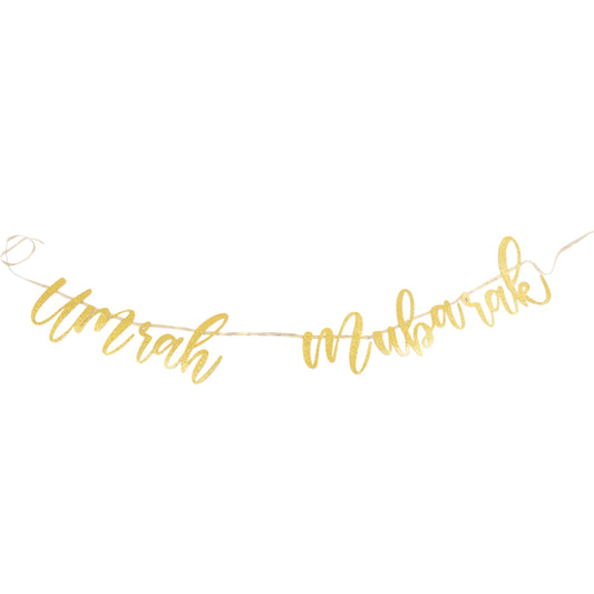 Banner – Umrah Mubarak i guld