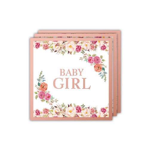 baby girl servietter - 20 stk