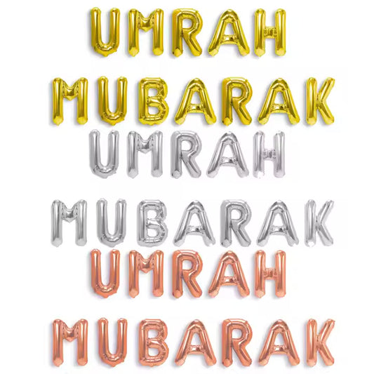 Umrah Mubarak ballon banner sæt