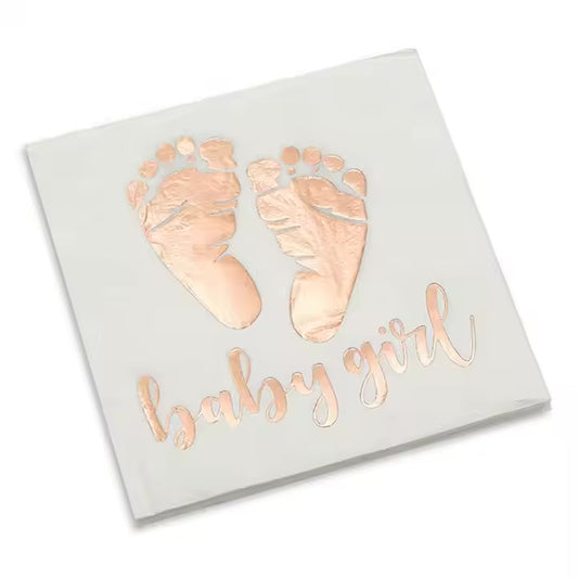 Rose guld servietter - 16 stk