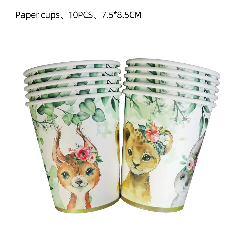 Små vilddyr papkrus - 10 stk