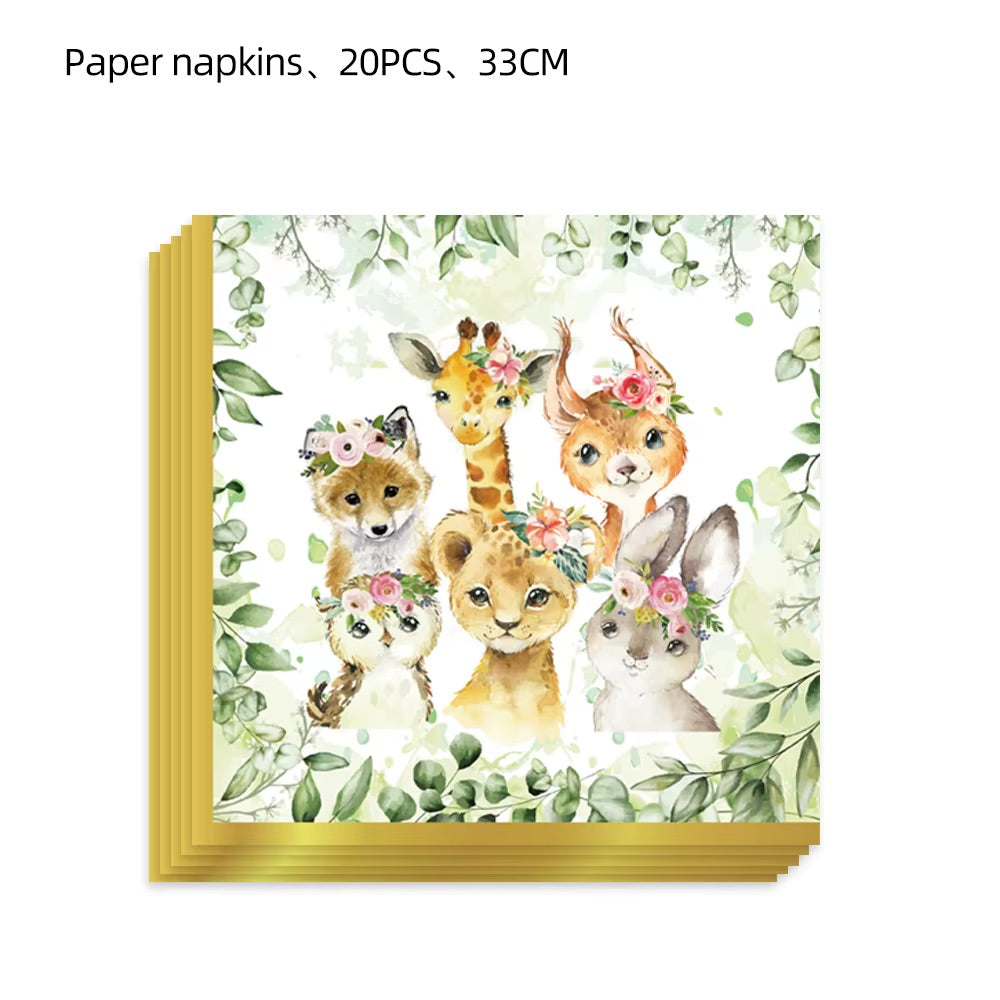 Små vilddyr servietter - 20 stk