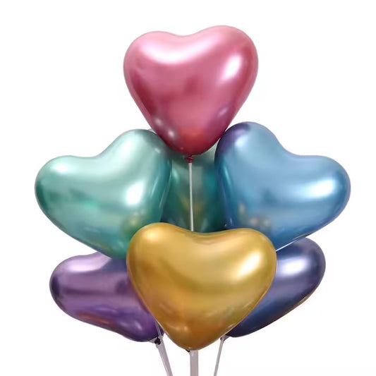 Metal Hjerte Latex ballon