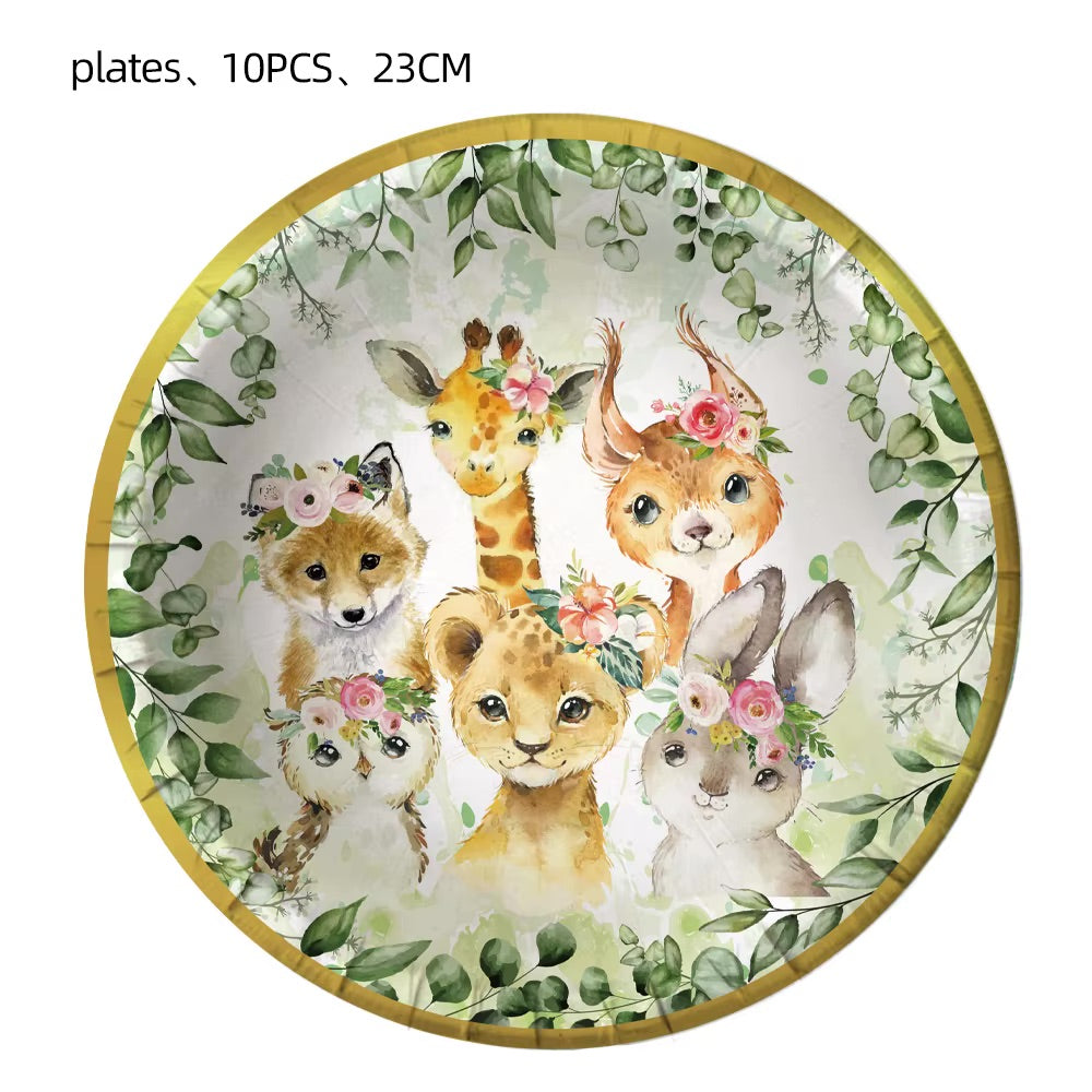 Vildliv Tallerkener 23 cm - 10 stk