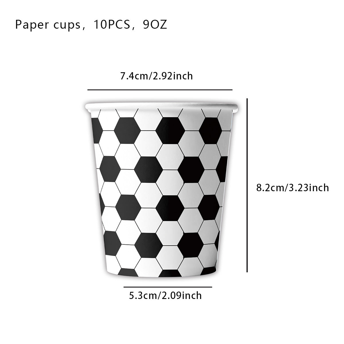 Fodbold Papkrus- 10 stk