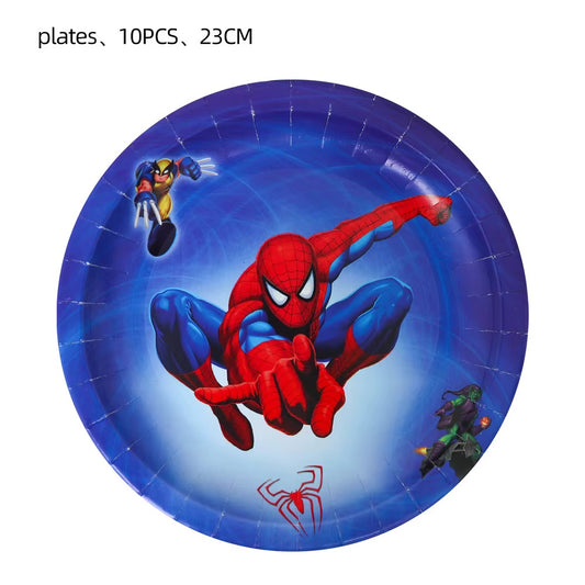 Spiderman Tallerkener - 10 stk