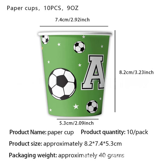 Grøn fodbold Papkrus- 10 stk