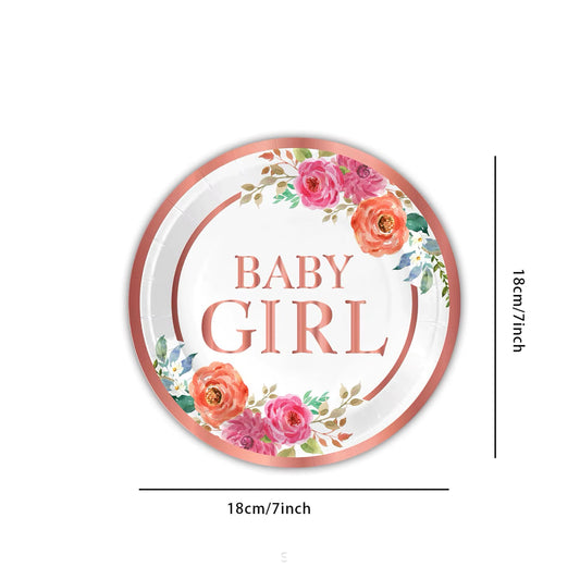 Baby Gril paptallerkener 18 cm - 10 stk
