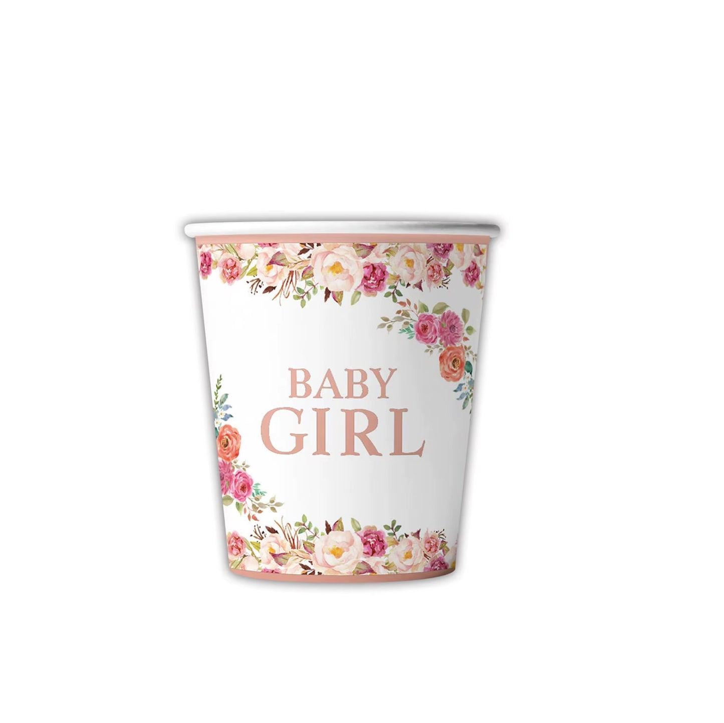 Baby Girl Rose blomster kopper - 10 stk