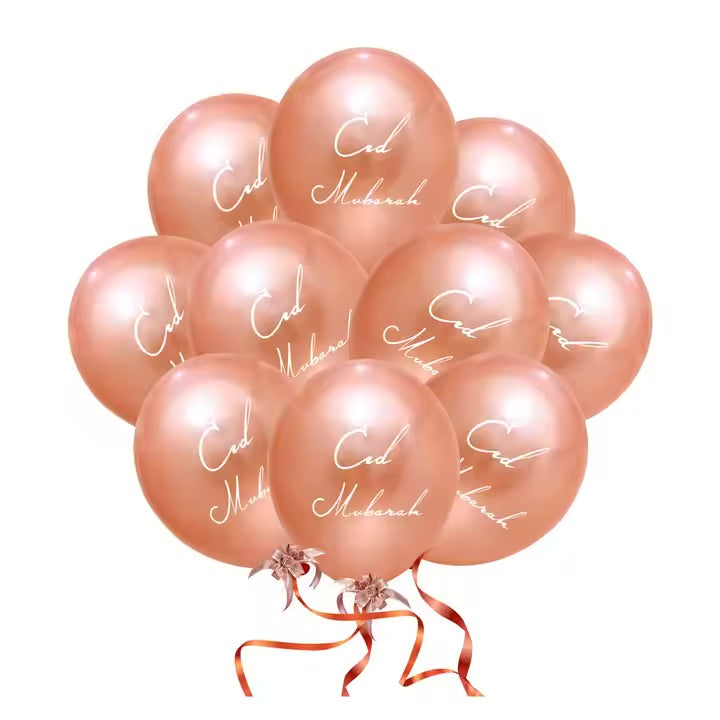 Eid Mubarak ballon Rose - 10 stk
